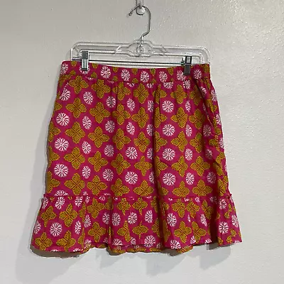 Sigrid Olsen Pink Floral Mini Skirt Sz M • $29