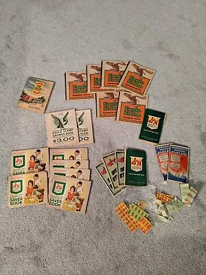 Trading Stamp Books And Stamps S & H Eagle Top Value Merchants Bailey's • $5