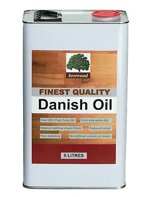 Danish Oil Bestwood 5 Litres FINEST QUALITY BUY DIRECT Express Delivery  • £45.95