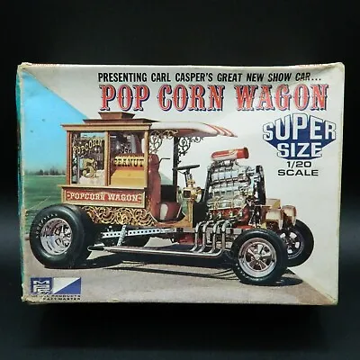 VINTAGE CARL CASPER'S POP CORN WAGON MPC SUPER SIZE 1/20 Started Mostly Unbuilt • $120