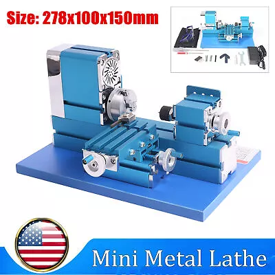 Multifunction Mini Metal Motorized Lathe Machine DIY Power Tool 20000RPM 36W • $167.39