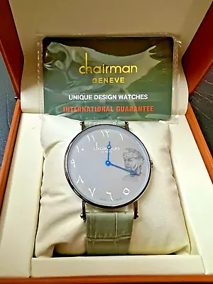 Chairman Wrist  Watch With Sultan Of Oman Qaboos Pose Photo  40mm Geneva • $99