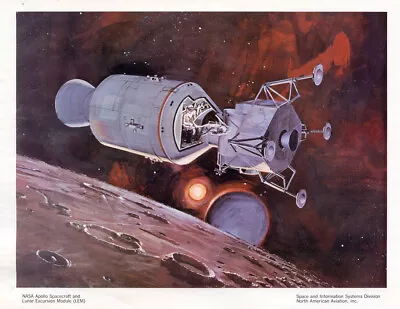 Apollo Spacecraft And Lunar Module (mid-1960s) North American Aviation Print • $34.95