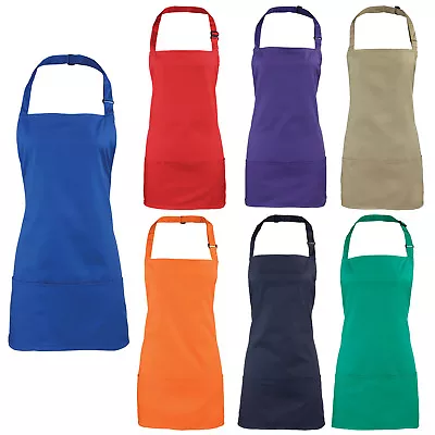 Premier 3 Pocket Apron Cooking Baking Chef Wait Staff Unisex Men's Women's Pr159 • £12.09