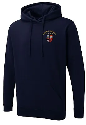 University Of Aberdeen Society Hoodie Hooded Sweatshirt Navy Grey • £16.99