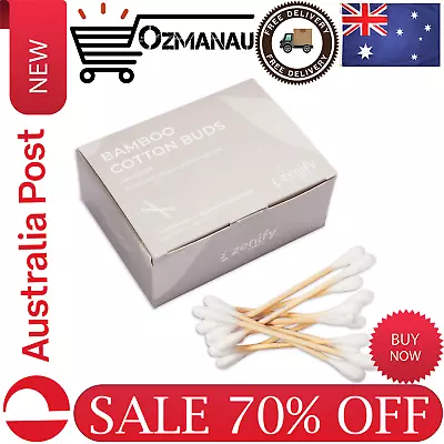 Zenify Earth Bamboo Cotton Buds (200 Swabs) - Biodegradable Organic Compostable  • $16.95