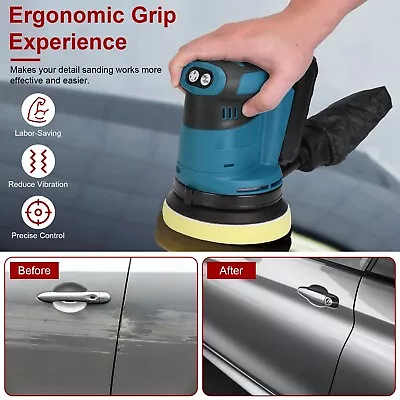 Electric Brushless Random Orbital Sander 6  3A 10000RPM 3Variable Speed Powerful • $53.89