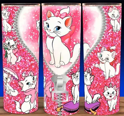 Pink Marie Kitty Zipper Style Aristrocat Cup Mug Tumbler  20oz • $19.95