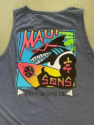 Maui And Sons Shirt Adult Extra Large Gray Tank Top Lightweight Board Riding XL • $17.88