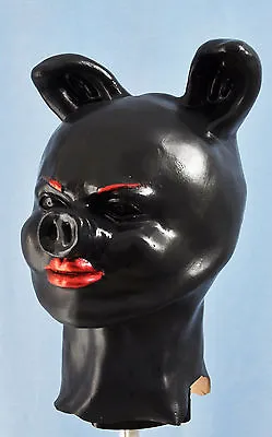Miss Piggy  Pig Mask Metallic Latex Rubber Pig Mask Made In America • $48.95