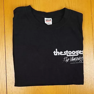 THE STOOGES SHIRT Medium Black Promo The Weirdness 2007 Iggy Pop Vintage Y2k • $50