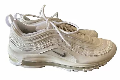 NIKE AIR MAX 97 Pure Platinum White Sneakers Size US 10 UK 9 EU 44 Mens Casual • $200