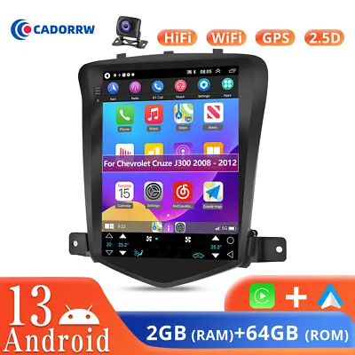 2+64GB Carplay For 2008-15 Chevy Cruze 9.7 Android 13 Car Radio Stereo GPS+ Cam • $109.99