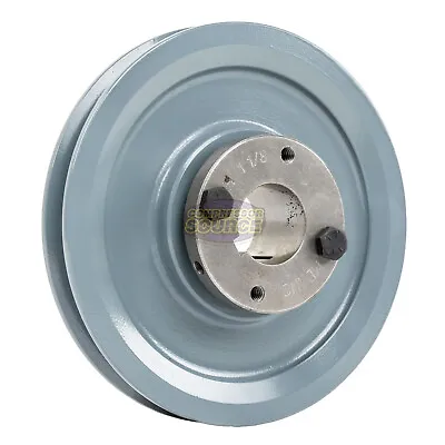 Cast Iron 5.75  Single Groove Belt B Section 5L Pulley W/ 1-1/8  Sheave Bushing • $39.95
