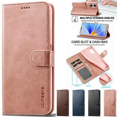 $14.89 • Buy For OPPO A78 A16 A17 A54 A57 A77 Magnetic Flip Leather Wallet Stand Case Cover