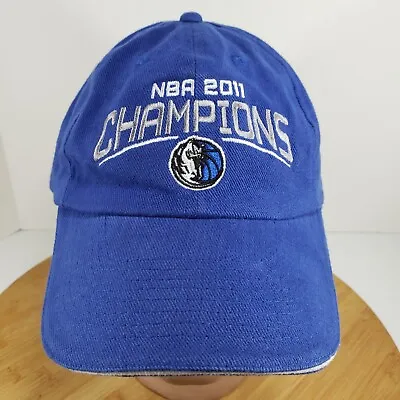 Dallas Mavs Hat NBA Cap 2011 Champions Blue Strapback • $18.52