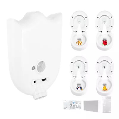 4 Patterns Toilet Bowl LED Night Light Motion Activated Toilet Seat Sensor Lamp • $13.79