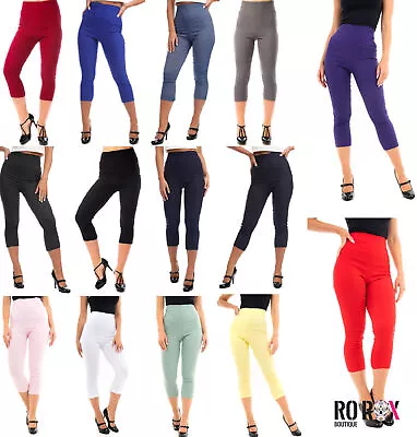 £16.99 • Buy Ro Rox Capri 1950's Pants Pedal Pushers Rockabilly Vintage Pinup Retro Trousers