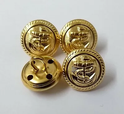 Naval Officers Buttons Ring Back Dress Uniform Issue With Rope Edged Anchor X4 • £9.99