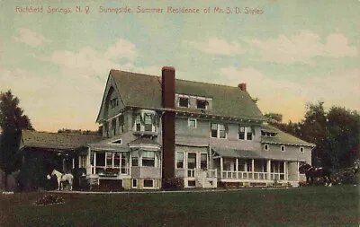 Sunnyside Summer Residence Of Mr. S.D. Styles Richfield Springs NY 1909 • $11.95