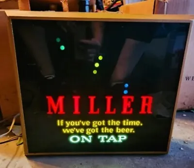 Miller High Life Bouncing Ball Motion Beer Sign Replacement Scroll Artwork • $100