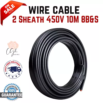 Twin Core Wire Electrical Automotive Cable 2 Sheath 450V 10M 8B&S Copper PVC SAA • $59.90