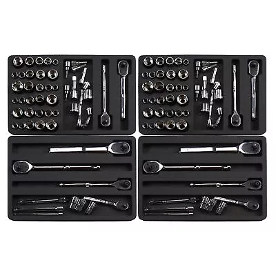 Tool Drawer Organizer 15x10 4pc Socket Ratchet Insert Bit Driver Set Black Foam • $40.98