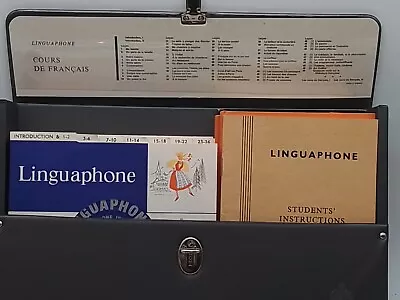 Linguaphone French Course On 45rpm Records Vintage • £12
