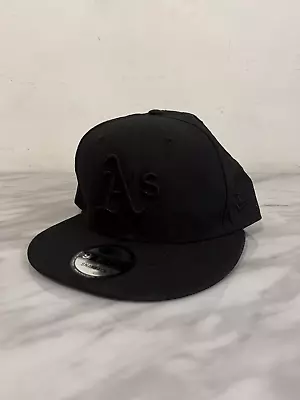 Oakland Athletics New Era Black On Black 9Fifty Snapback Hat - Black • $10.50