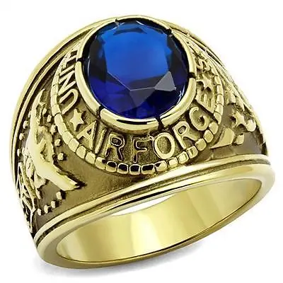  United States US Air Force USAF Stainless Steel Gold EP Ring USA Seller • $13.98