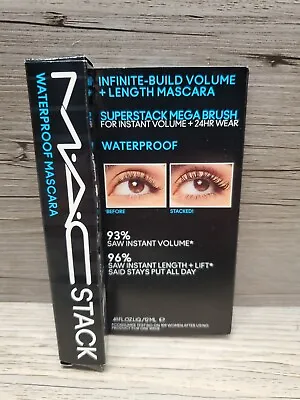 MAC M.A.C. Stack Mega Brush Waterproof Mascara BLACK 41. FLOZ/12ML New • $19