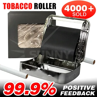 Metal Automatic Cigarette Tobacco Roller Roll Rolling Machine Box Case Maker Tin • $12.45