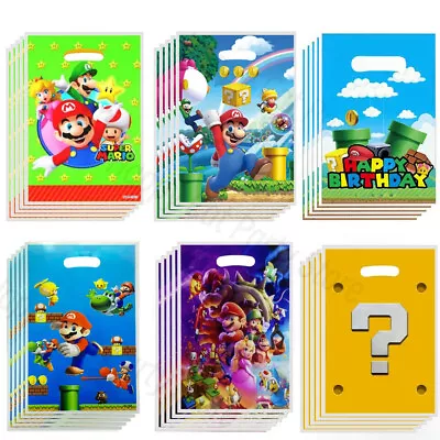 2024 10PCS Super Mario Theme Bags Candy Favour Bag Loot Bag Birthday Party Gift • $3.79