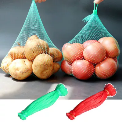 100Pcs Reusable Plastic Nylon Mesh Net Bag Vegetable Fruit Toys Storage Bags • $9.18