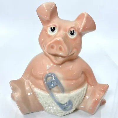 Wade Natwest Savings Woody Piggy Bank Original Stopper Ceramic Baby In Nappy 5½” • £13.50