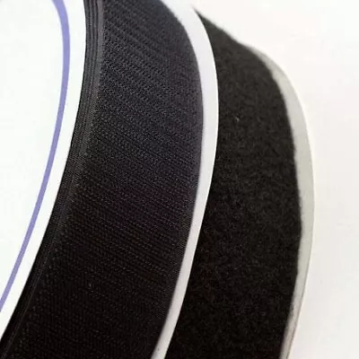 50mm Alfatex® Brand By Velcro Companies Black Hook And Loop Tape Metres Sew On • £0.99