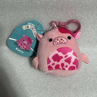 NEW Squishmallows 3.5  Plush Clip ~ Kerry The Pink Sea Cow Manatee FREE SHIP • $17.89