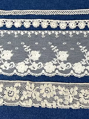 Vintage Lace Trim Pieces For Crafts Sewing Doll Clothes • $4