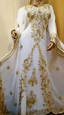 $48.18 • Buy SALE New Moroccan Dubai Kaftans Farasha Abaya Dress Very Fancy Long Gown MS 2080