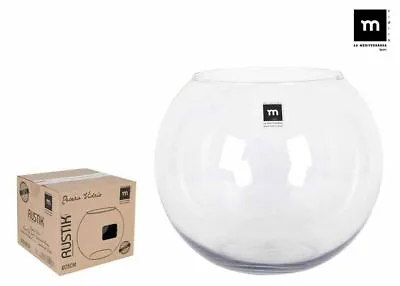 £19.99 • Buy 35cm Round Glass Flower Vase Fish Bowl Balloon Centerpiece Wedding Gift Box