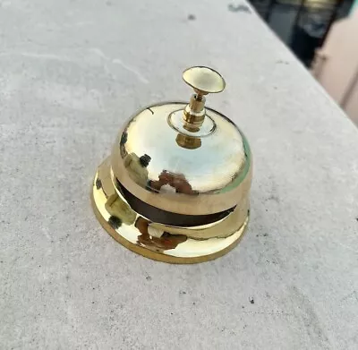 Antique Desk Bell Solid Brass Finish Decorative Nautical Bell For Home &Office • $35.28