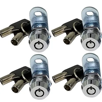 4 Pack 5/8  Keyed Diff Tubular Cam Lock For RV Drawer Cabinet Toolbox Camper  • $16.99