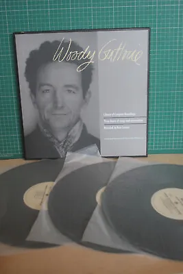 Woody Guthrie:  Library Of Congress Recordings  1988 Us Rounder 3-lp Box Set • £12.99