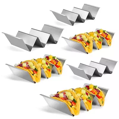 Taco Holders Set Of 6 Taco Stand Stainless Steel Taco Holder With Easy-Acc... • $18.40