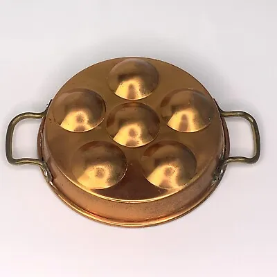 Vintage Antique Copper & Brass Egg Poacher Pan 6” By Gailstyn - Sutton Good Cond • $29.95