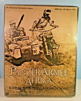 $85 • Buy Panzer Armee Afrika: Rommel In The Desert 1942 SPI Flat Tray Unpunched NM