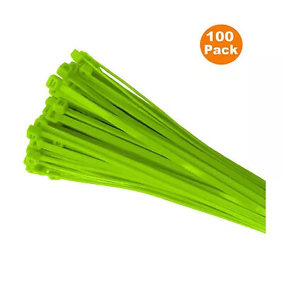 100PCS X NYLON PLASTIC CABLE TIES ZIP TIE WRAPS COLOURED SMALL LARGE LONG WIDE • $13.07