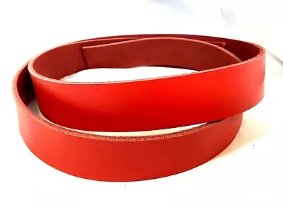 RED Leather Strap Belt Blank Rifle Restraint Remnant Off Cut Guitar RATS BUM • $13.99