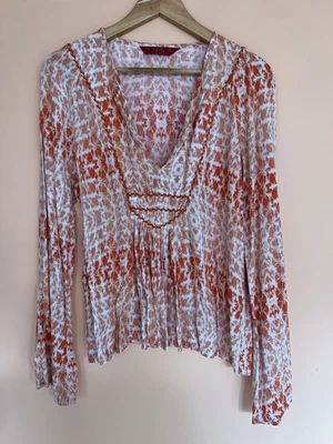 $18 • Buy Tigerlily Orange Abstract Printed Blouse Top Size 12