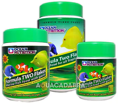 Ocean Nutrition Formula Two Marine Flake Herbivore Fish Food Algae Aquarium Tank • £11.89